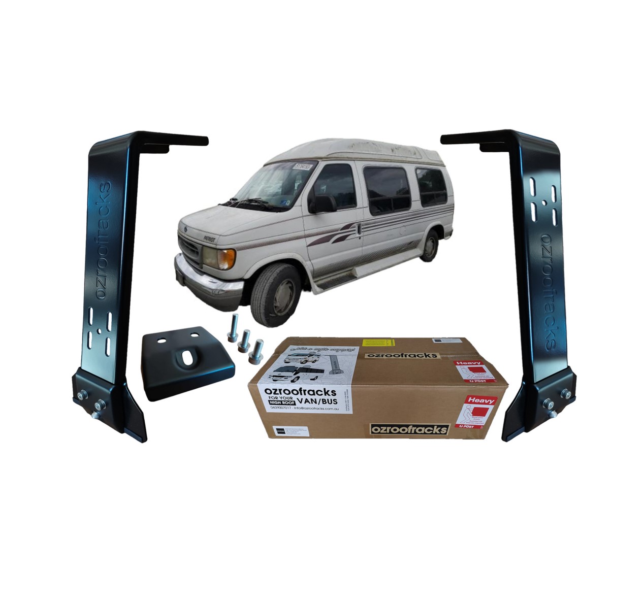 6x OZ44 Carbon Steel Brackets 44CM Ozroofracks